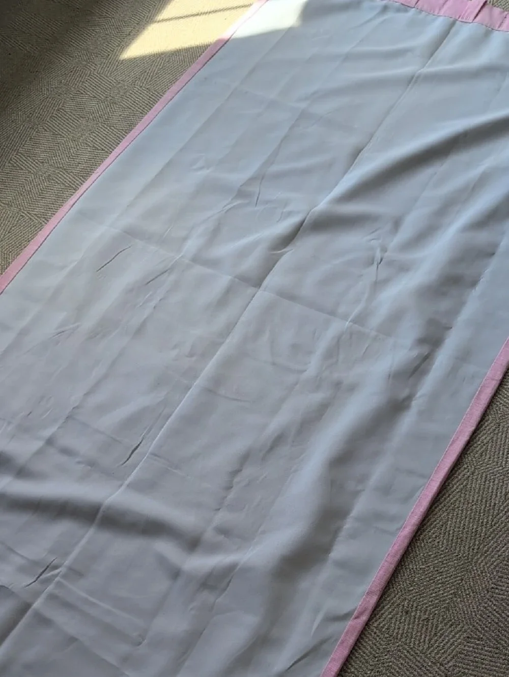 Pottery Barn Kids Evelyn Pink Linen Blend Blackout Curtains Panel Pair 44